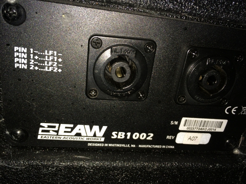 Used SB1002 by Eastern Acoustic Works - Item# 39041 Used SB1002 by Eastern Acoustic Works - Item# 39041