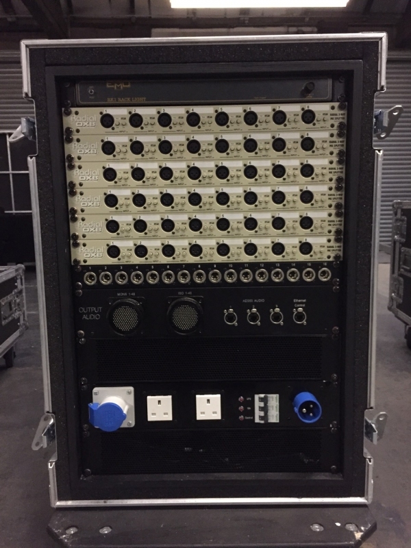 Used Split rack with UPS by Radial, 3d cases, SSE - Item# 41035