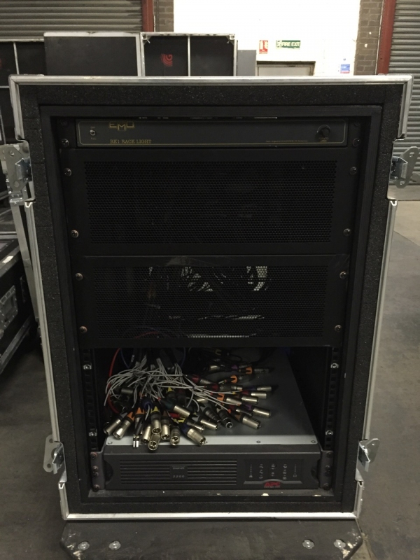 Used Split rack with UPS by Radial, 3d cases, SSE - Item# 41035